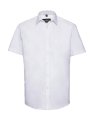 Overhemd Korte Mouw Russell Herringbone R-963M-0 White